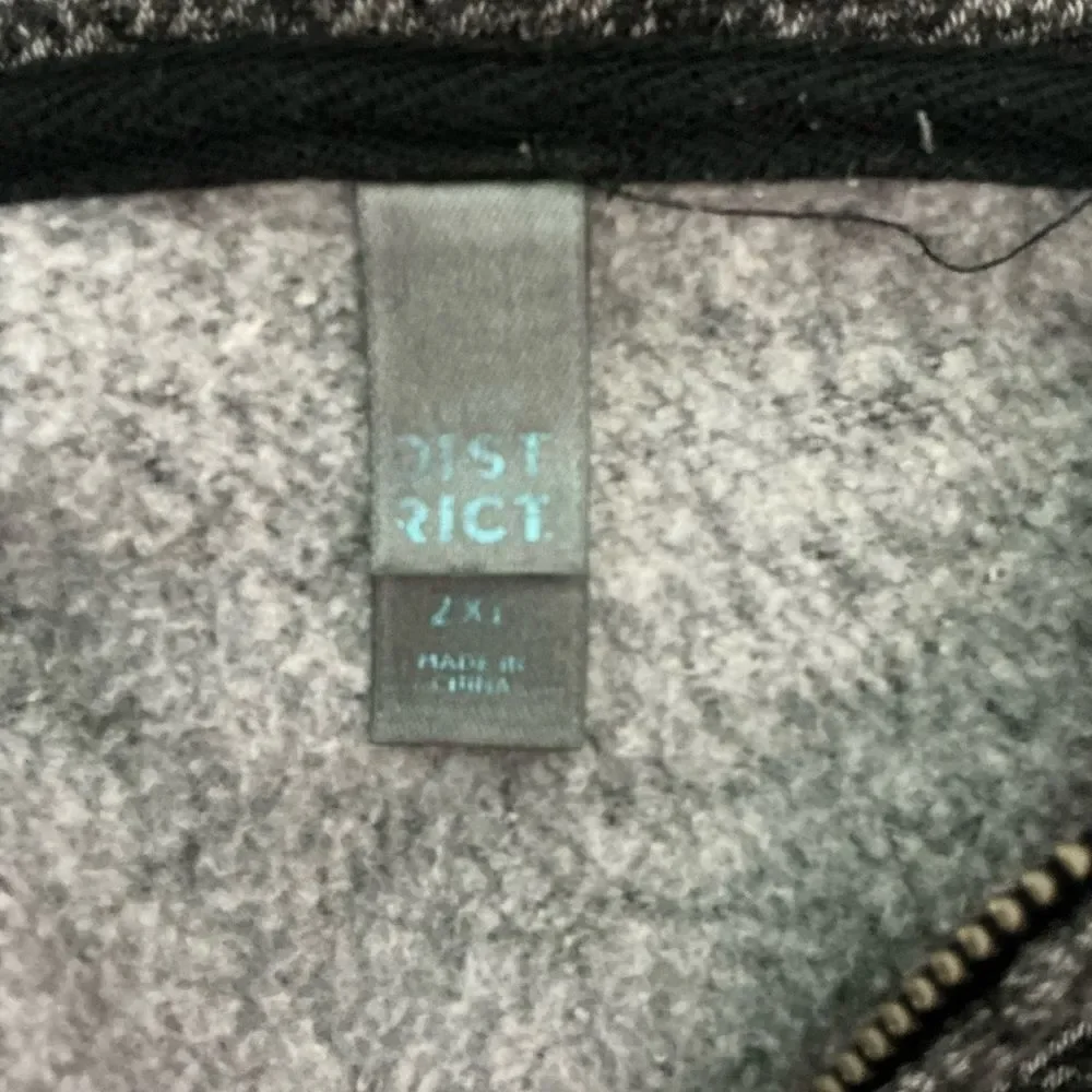 District Men's Marled Fleece Full-Zip Hoodie size 2XL